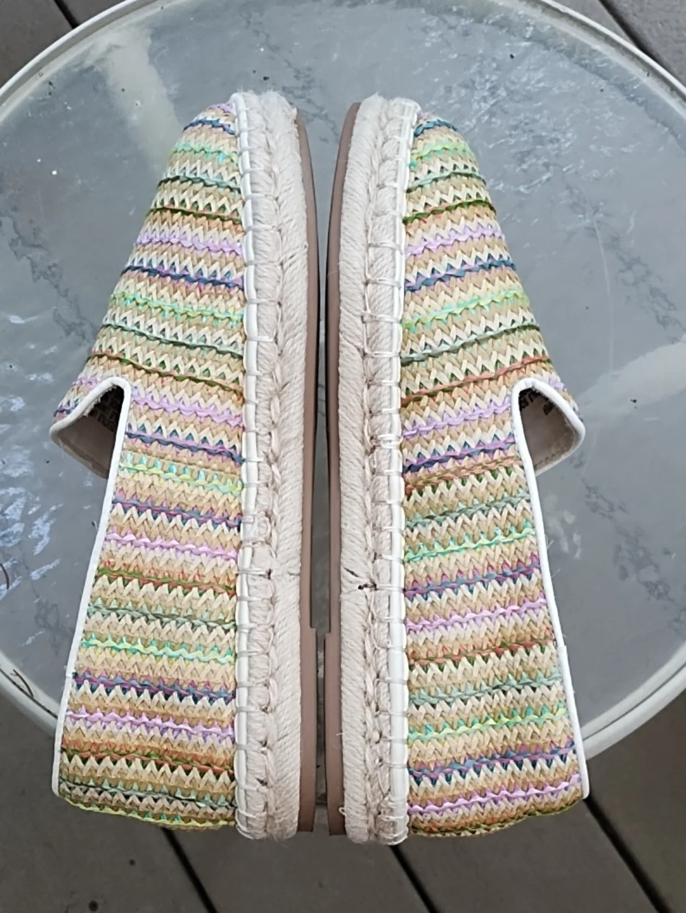 Woven Pastel Espadrille Slip-Ons - Women